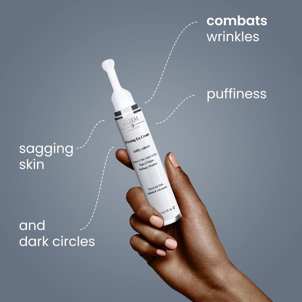 Kleem Under Eye Cream for Dark Circles and Puffy Eyes - Anti Aging Eye Cream with Peptides and Niacinamide that Reduces Eye Bags, Crow's Feet, Fine Beauty & Personal Care Kleem Organics