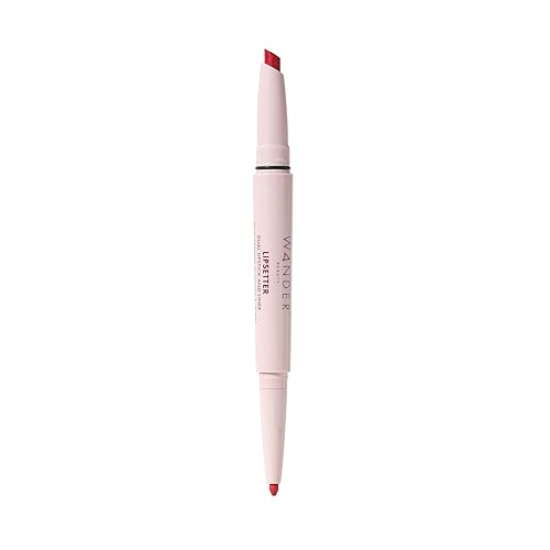 Wander Beauty Lipsetter Dual Cream Lipstick + Lip Liner - Red Over Heels - Ultra-Smooth, Hydrating Lipstick and Red Lip Liner with a Soft Matte Beauty & Personal Care Wander Beauty