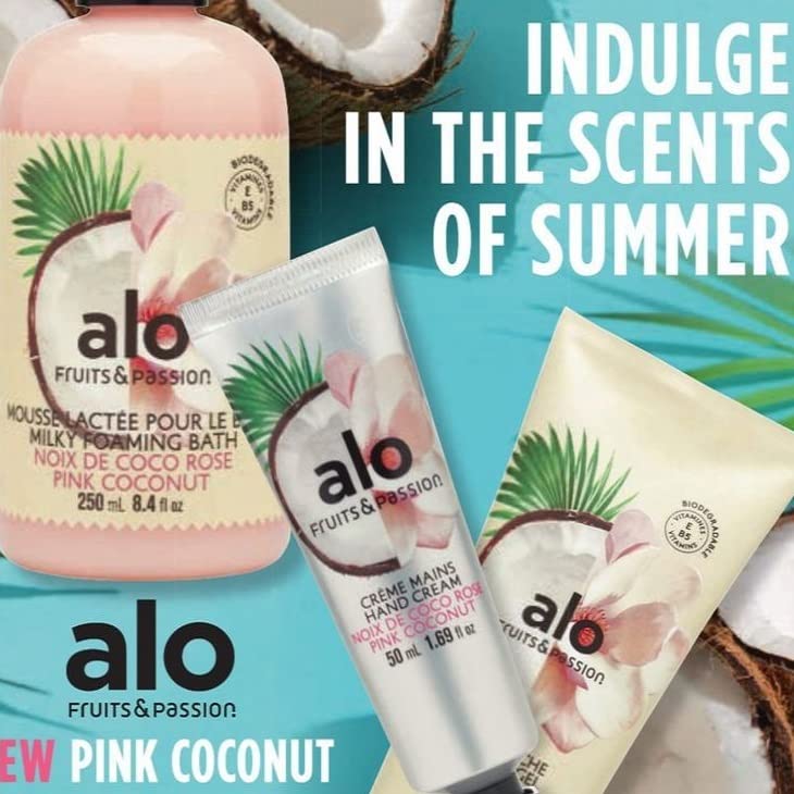 ALO FRUITS & PASSION Pink Coconut Hand Soap Refill, 33.8 fl oz, Made in Canada Beauty & Personal Care ALO FRUITS & PASSION