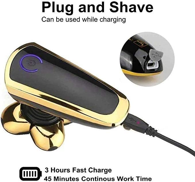 aiqiua Men’s Electric Shaver for Bald Men - Head Shaver for Men - Electric Rotary Razor Beard Trimmer Grooming Waterproof,Easy to Operate and Store Beauty and Personal Care aiqiua