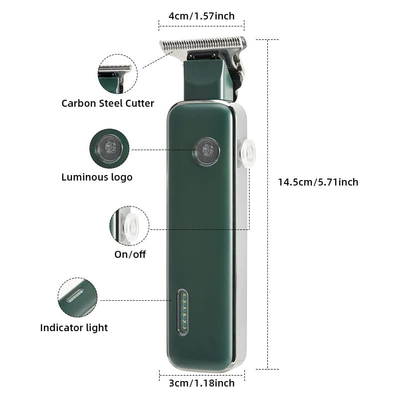 GLESVOWIO Pro Hair Clipper T Blade Trimmer Zero Gapped Trimmers 0mm Baldhead Hair Clippers for Men USB Rechargeable Clippers for Hair Cutting Machine Beauty and Personal Care GLESVOWIO