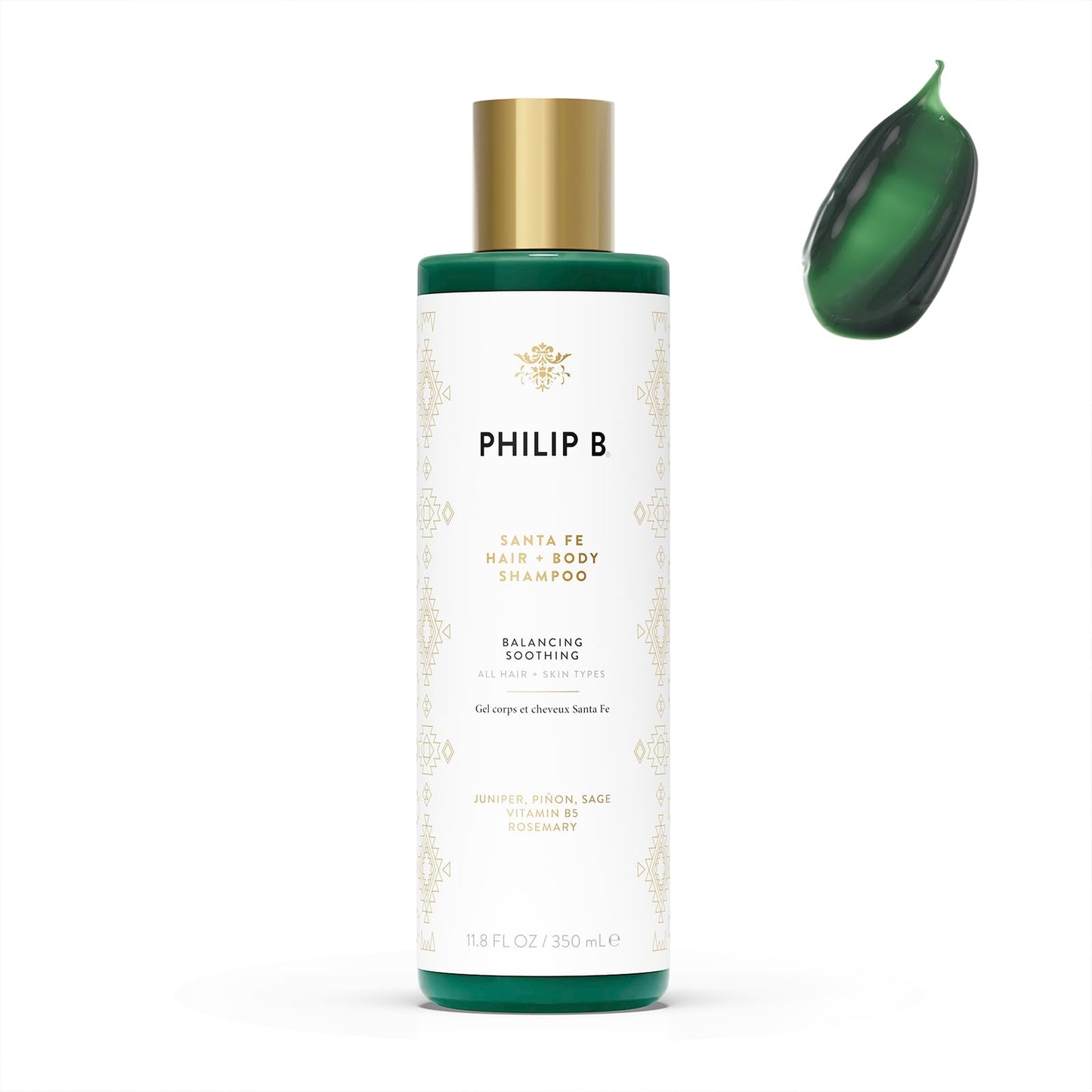 PHILIP B Santa Fe Hair and Body Shampoo (11.8 Fl Oz) - Gentle Cleanser, Hydrates and Softens with Shea Butter & Vitamin B5 Beauty & Personal Care PHILIP B
