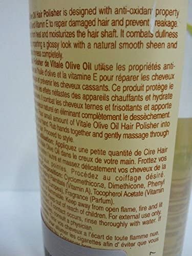 Vitale Vitale olive oil hair polish 6 fluid ounce, White, 6 Fl Ounce Beauty & Personal Care VITALE