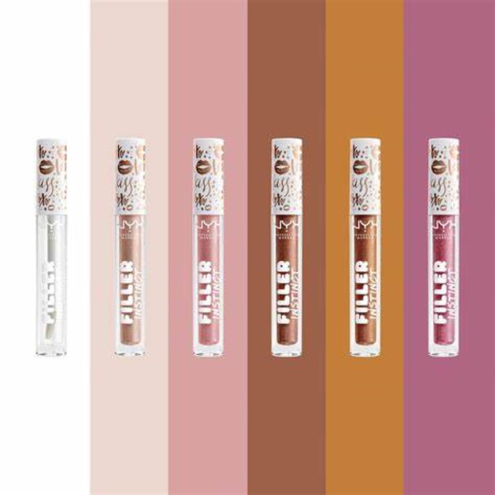 NYX PROFESSIONAL MAKEUP Filler Instinct Plumping Lip Polish, Lip Plumper Gloss - Major Mouthage (Plum Rose Gold)