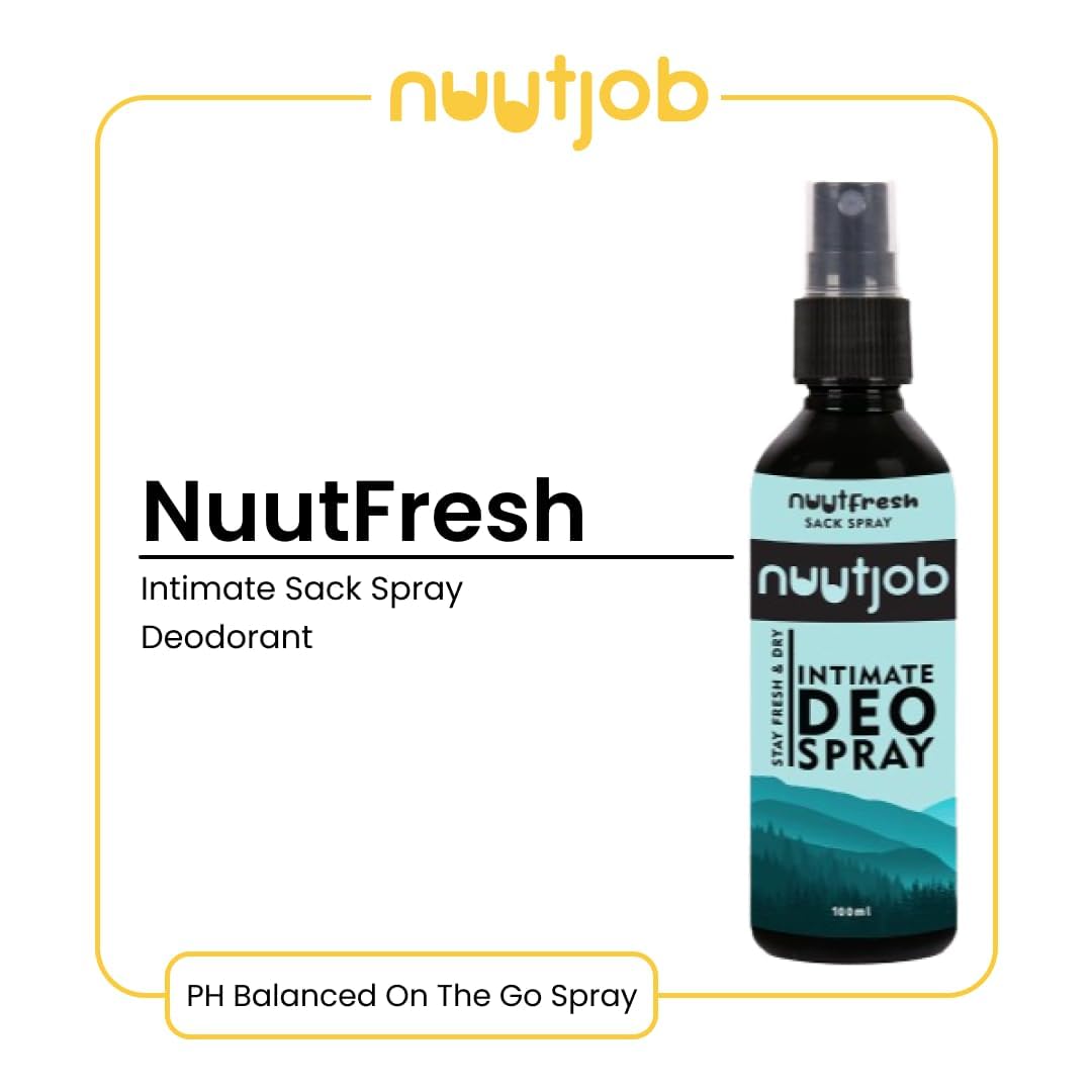 NUUT Fresh Men Intimate Deo Spray 100Ml Men Hygiene Product Sack Spray With Tea Tree, Witch Hazel Extract, Green Tea Extract. Absorbs Moisture Beauty & Personal Care NUUT