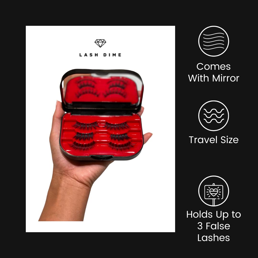 Lash Dime 3 Tier Eyelash Case - Holder, Easy to Open Lash Storage Case, Lash Case Perfect for Travel, Eyelash Holder Organizer, False Eyelash Case Beauty & Personal Care Lash Dime