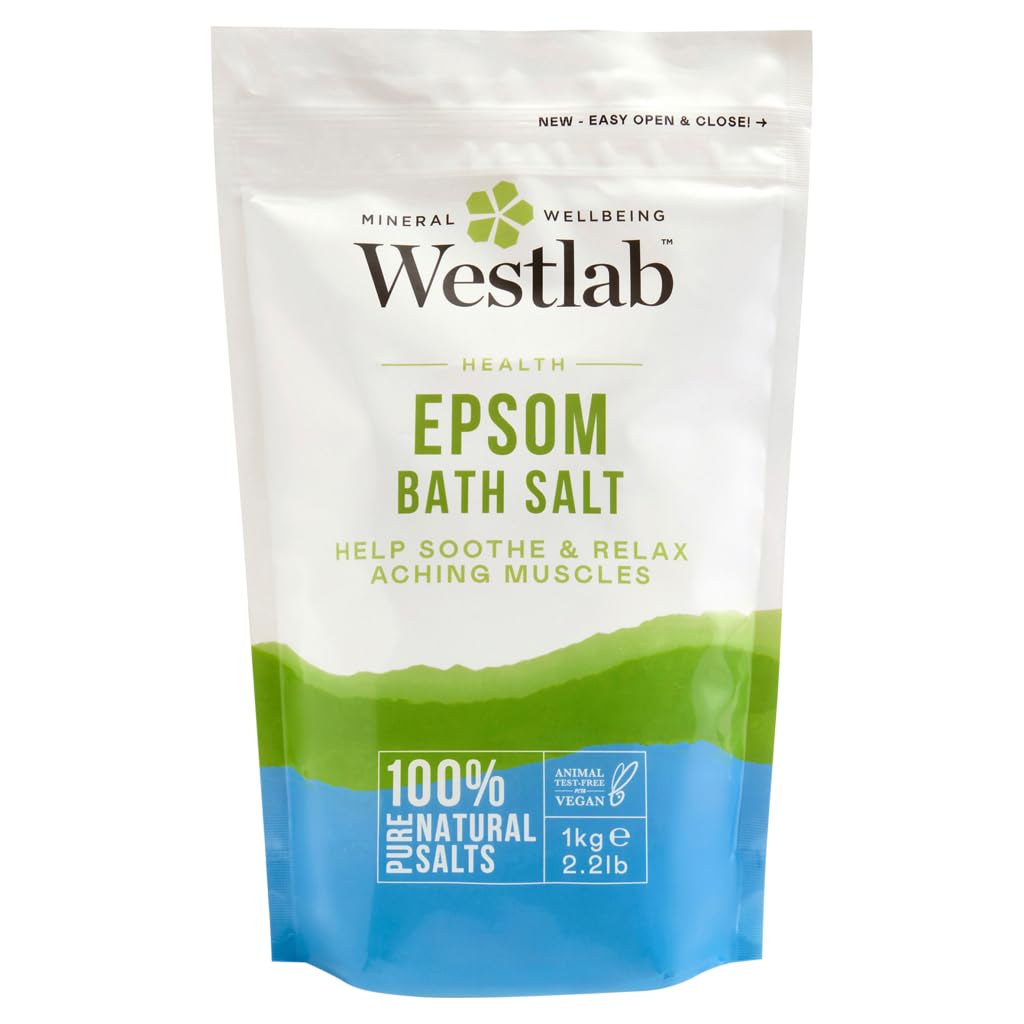 Westlab Epsom Salt Resealable Stand Up Pouch, 1Kg Beauty and Personal Care Westlab