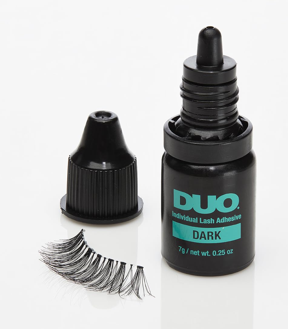 DUO Individual Lash Adhesive Dark Tone - Waterproof Lash Glue for Eyelash Clusters & False Lashes, Long-Lasting Strong Hold, Makeup Formula, 0.25 oz