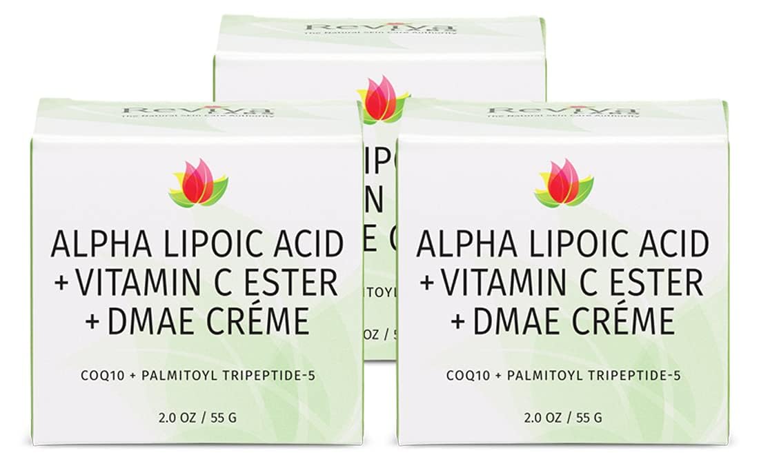 DMAE Firming Facial Cream, Alpha Lipoic Acid & Vitamin C Ester, 3-Pack 2 oz