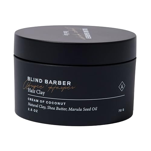 Blind Barber Bryce Harper Hair Clay - Matte Clay Pomade for Men - Medium to Strong Hold - Infused with Kaolin, Shea Butter & Marula Seed Oil - Coconut Beauty & Personal Care Blind Barber
