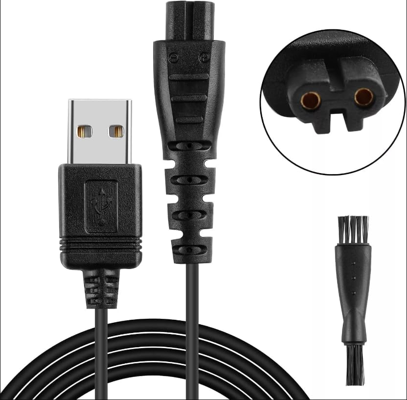 Electric Shaver Charger USB Charging Cable for Remington XR1400 PR1237 PR1335 F4800 F4900 C5870 Power Cord Adapter Travel Portable Beauty and Personal Care Diertudmy