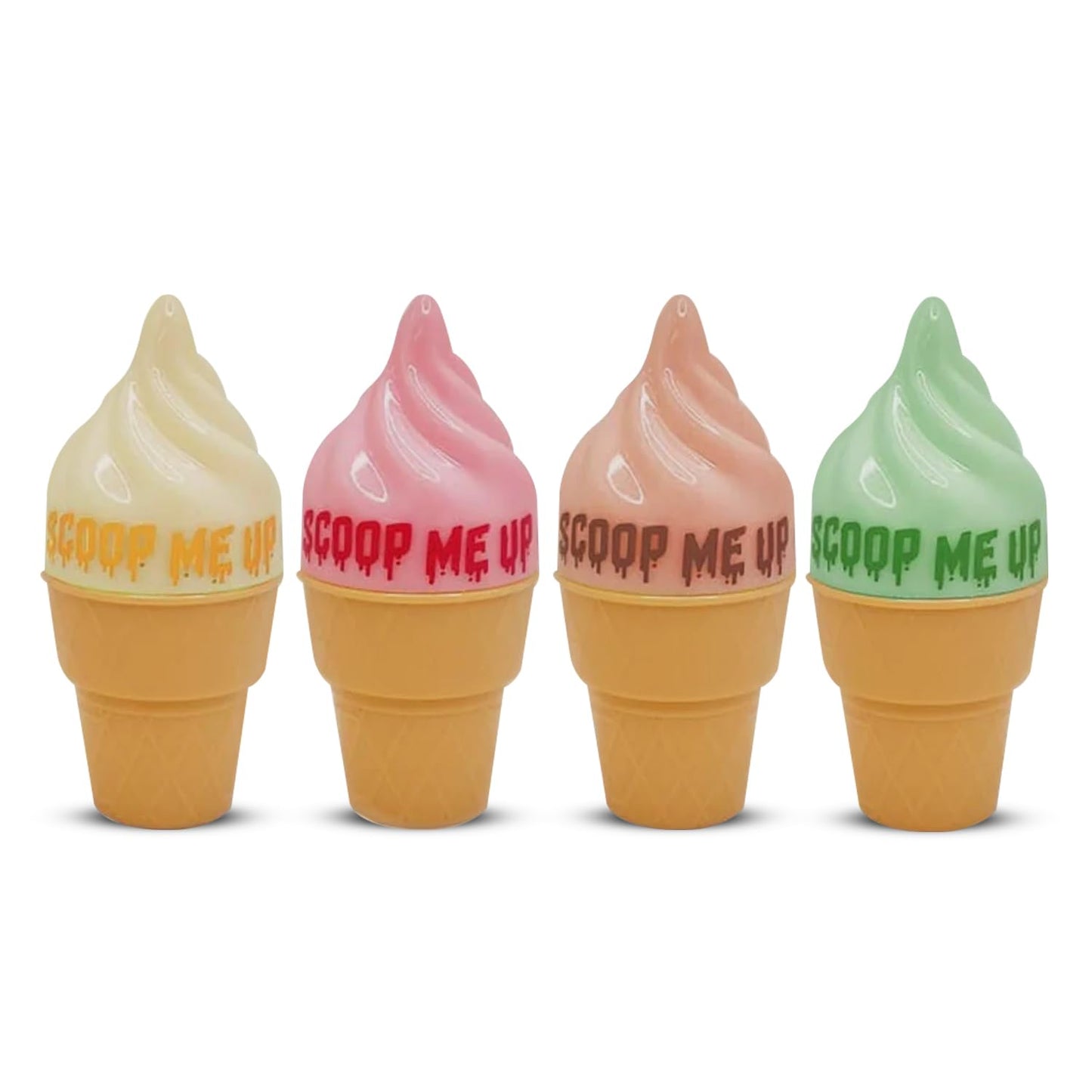 DEALPLUSDEAL Italia Deluxe Scoop Me Up Lip Balm 4 Pcs Set Sweet Ice Cream Flavors Hydrating Moisturizing Anti Crack Effect Lip Care Scoop Me Up 4 Beauty and Personal Care DEALPLUSDEAL