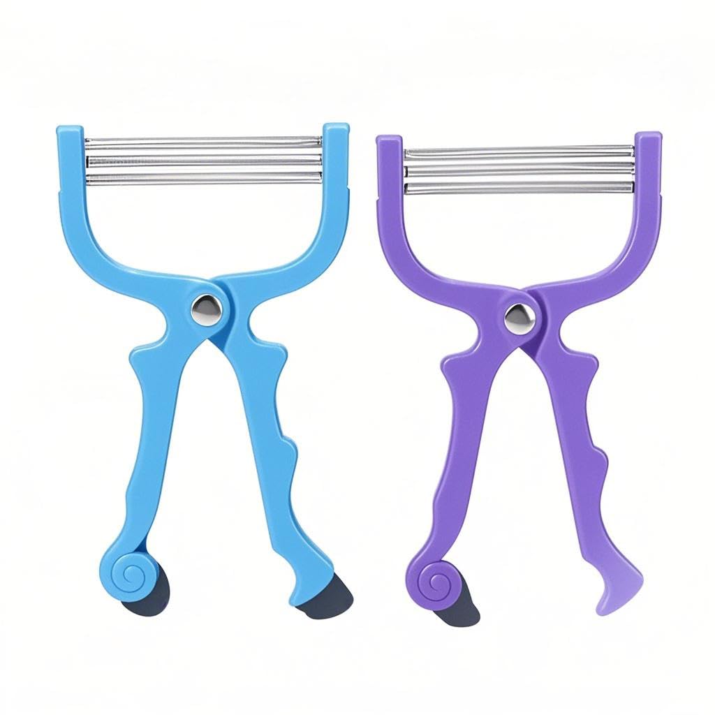 ZJchao 2pcs Spring Hair Remover, Stainless Steel Face Epilator Spring Threading for Women Face, Chin Hair, Upper Lip Hair, Mustache Beauty and Personal Care ZJchao