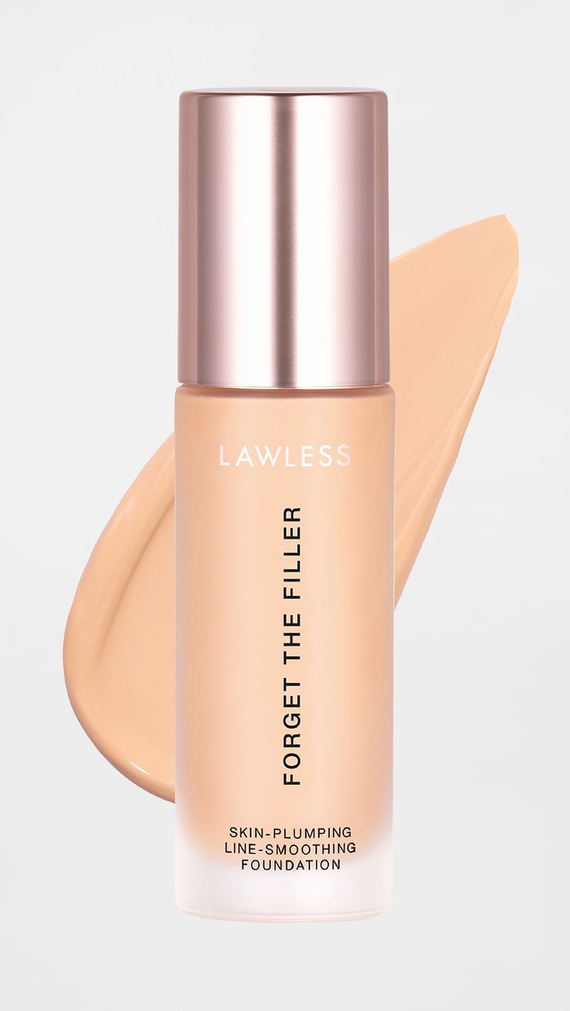 LAWLESS Women's Forget the Filler Skin-Plumping Line-Smoothing Foundation, 4L, light with neutral undertones, 1.0 Ounce