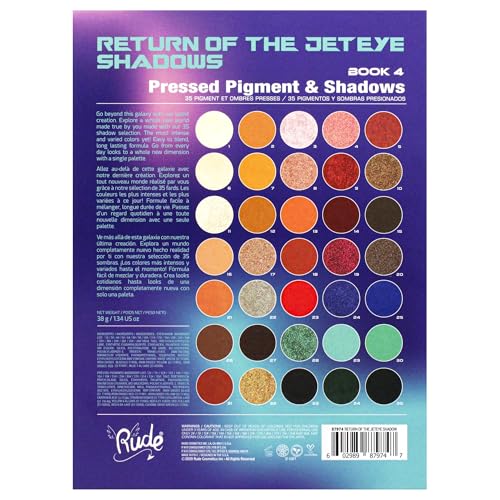 Rude Cosmetics Return of the Jeteye 35 Eyeshadows Palette - Book 4 for Women - 1.34 oz Eye Shadow Beauty & Personal Care RUDE