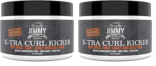 Uncle Jimmy X-TRA Curl-Kicker | Curl Enhancer & Moisturizer for Thick, Curly, Coily, Wavy & Frizzy Hair | Defines & Hydrates | 8oz (Pack of 2) Beauty & Personal Care Uncle Jimmy