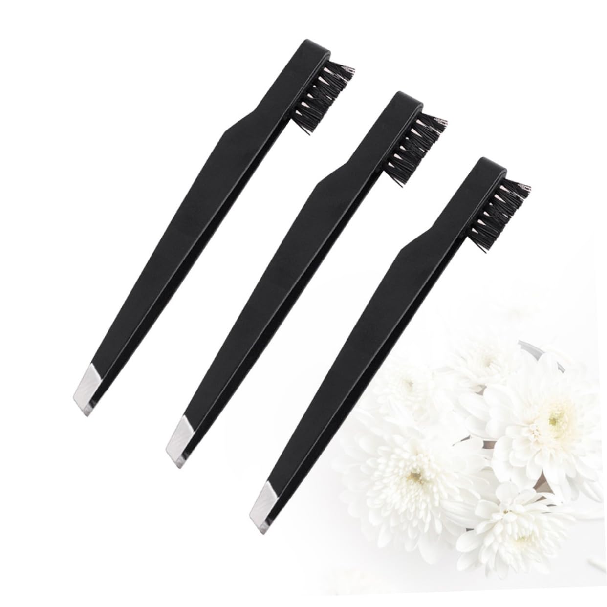 FRCOLOR 3 Pack Eyebrow Tweezers for Women Carbon Steel Angled Eyebrow Plucker Facial Makeup Portable Brow Tweezers for Facial Hair Beauty and Personal Care FRCOLOR
