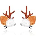 BARTOSI Christmas Hair Clips Reindeer Antlers Hair Clip Xmas Deer Antler Hairpins Holiday Hair Accessories for Women(Pack of 2) Beauty & Personal Care BARTOSI