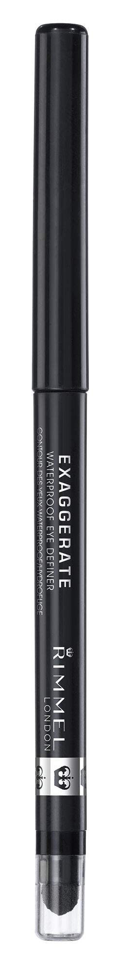 Rimmel London Exaggerate Waterproof Eye Definer Eyeliner, Highly Pigmented, Long-Wearing, Built-In Smudger, 261, Noir, 0.01oz Beauty & Personal Care Rimmel