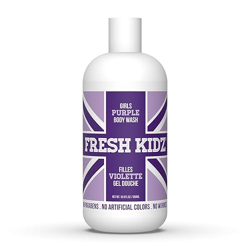 Fresh Kidz Body Wash for Kids and Teens - Gentle Bath and Shower Cleanser for All Skin Types - Girls Purple, 16.9 Fl. oz. Beauty & Personal Care Fresh Kidz