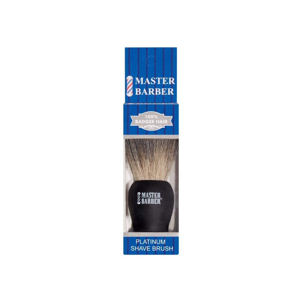Master Barber 100% Badger Hair Platinum Shave Brush Beauty and Personal Care AI