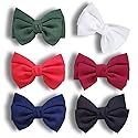 Hair Bow Clips, 5" French Hair Bows Hair Barrettes 6 Pcs Hair Accessories for Women Girls and Ladies Beauty & Personal Care Wvapzwr