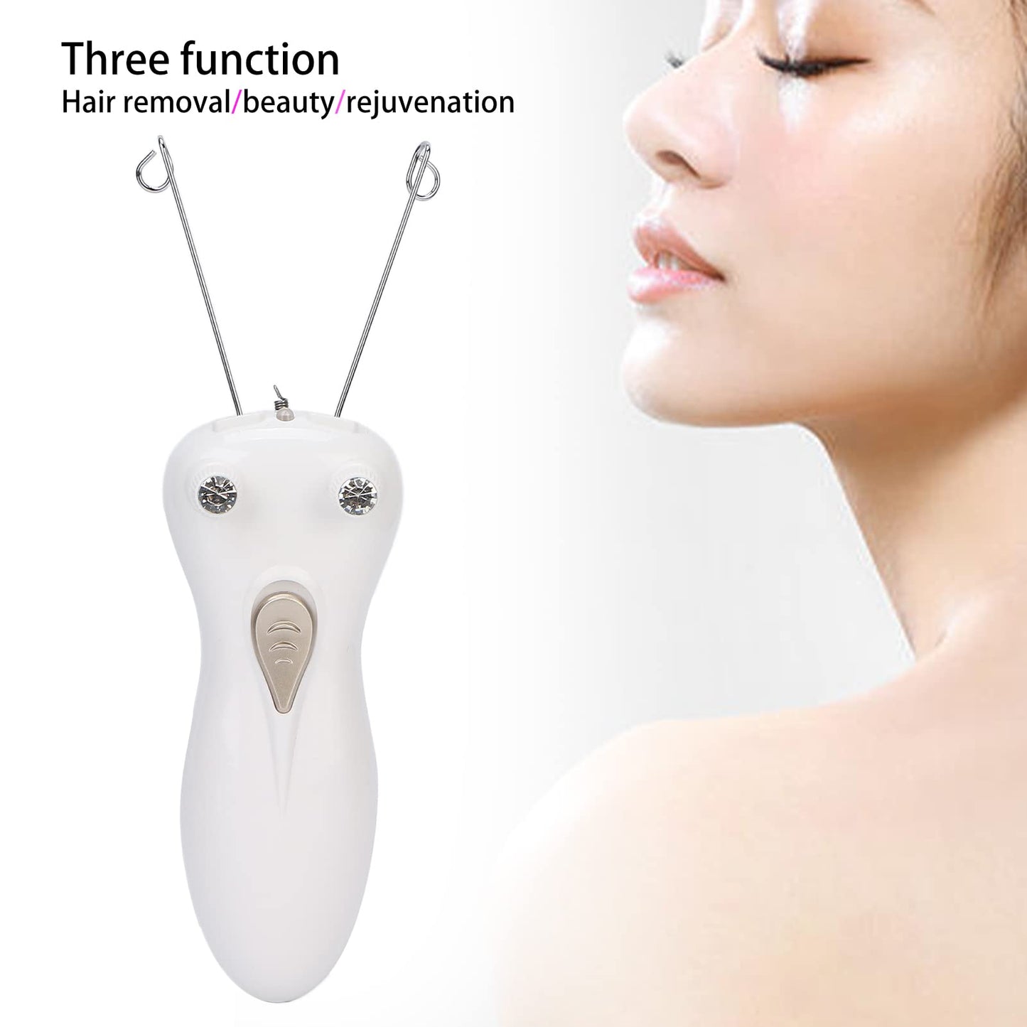 Folanda Hair Remover, Ladies Beauty Epilator, Cordless Electric Cotton Thread Epilator for Upper Lips Cheek Chin Arm Leg, Painless Face and Body Hair Beauty and Personal Care Folanda
