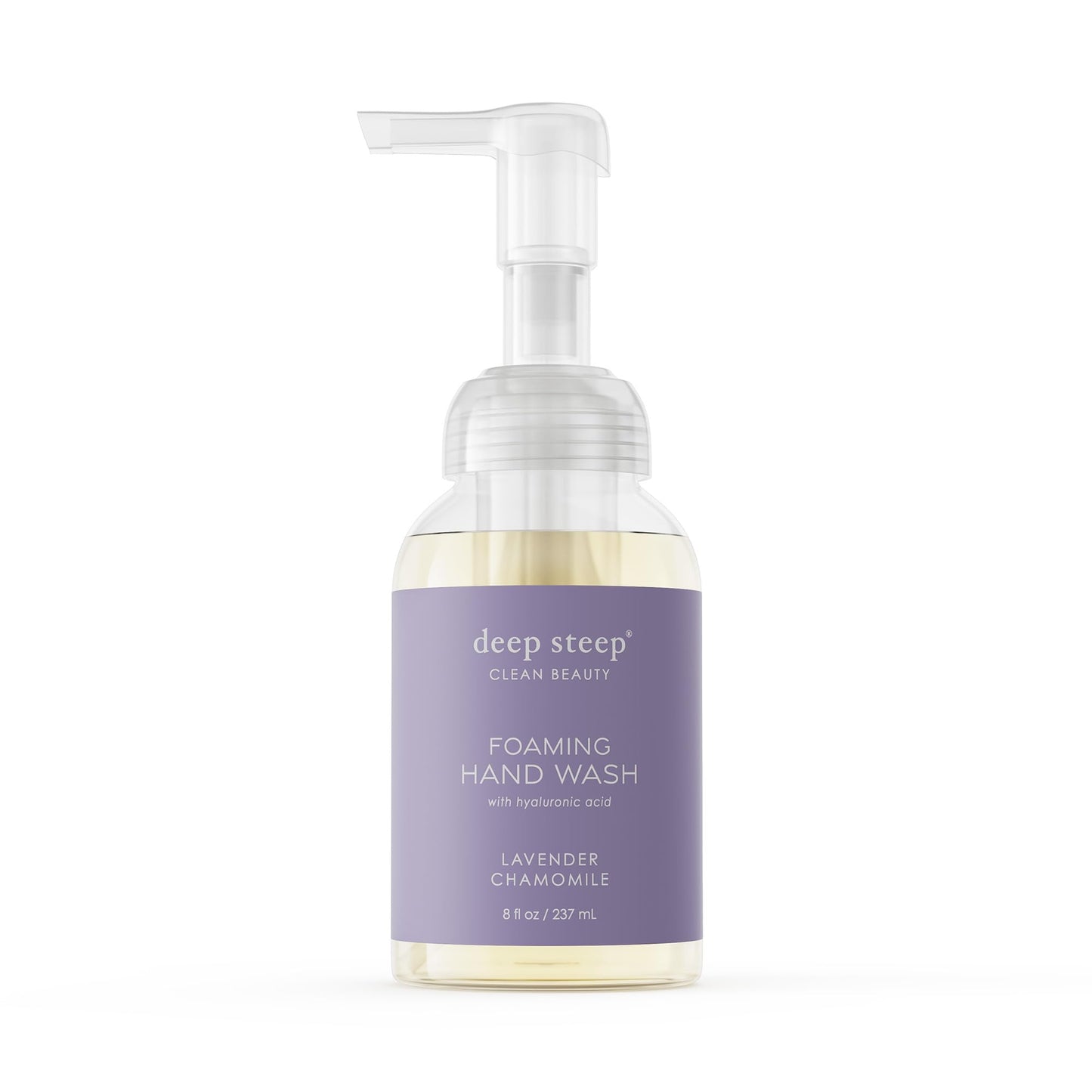 Deep Steep Foaming Hand Wash, Lavender Chamomile, 8 oz - Gentle Cleanser with Aloe, Argan Oil, Shea Butter & Hyaluronic Acid - Vegan, Clean Beauty Beauty & Personal Care Deep Steep