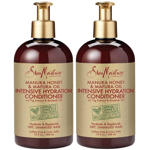 Shea Moisture Conditioner, Sulfate-Free - Manuka Honey & Mafura Oil Intensive Hydration Conditioner for Dry, Damaged Hair Repair with Fig Extract and