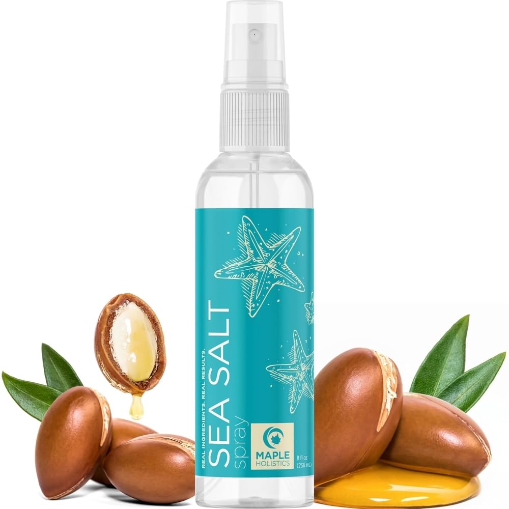 Volumizing Sea Salt Spray for Hair - Texturizing Beach Waves Spray & Hair Mist Curl Activator - Non Sticky Styling Beach Hair Spray for Men and Women Beauty & Personal Care Maple Holistics