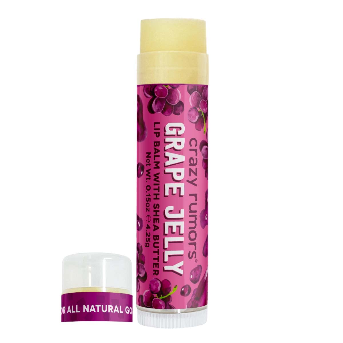 Crazy Rumors Grape Jelly Lip Balm. 100% Natural, Vegan, Plant-Based, Made in USA (1-Pack) Beauty and Personal Care Crazy Rumors