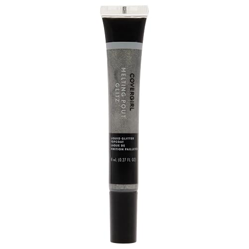 COVERGIRL Melting Pout Glitz Liquid Glitter Topcoat, Double Platinum, 0.02 Pound (packaging may vary) Beauty & Personal Care COVERGIRL