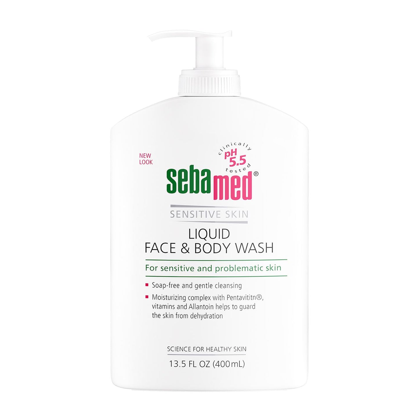 SEBAMED Paraben-Free Liquid Face and Body Wash with Pump pH 5.5 Dermatologist Recommended Mild Hydrating Cleanser for Sensitive Skin 13.5 Fluid Ounces Beauty & Personal Care SEBAMED