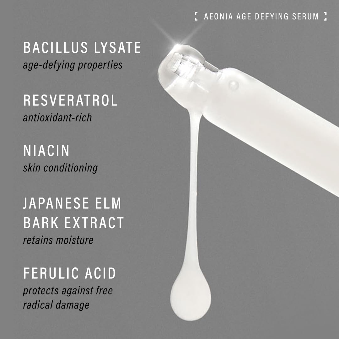 Aeonia Age-Defying Serum - Certified Space Technology Skincare, Age-Defying Face Serum with Bacillus Lysate, Resveratrol - Hydrates, Firms, Smooths Beauty & Personal Care Delavie Sciences