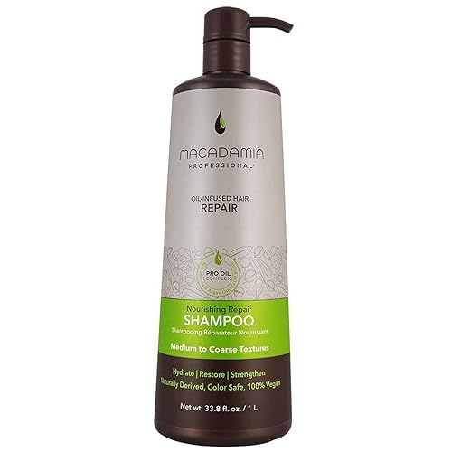 Nourishing Repair Shampoo 33.8oz Macadamia Professional Macadamia Oil and Argan Oil for Hydration, Shine, and Color Protection Beauty & Personal Care Macadamia Professional