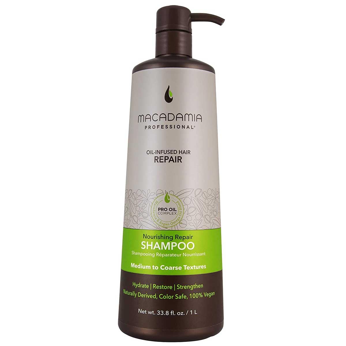 Nourishing Repair Shampoo 33.8oz Macadamia Professional Macadamia Oil and Argan Oil for Hydration, Shine, and Color Protection Beauty & Personal Care Macadamia Professional