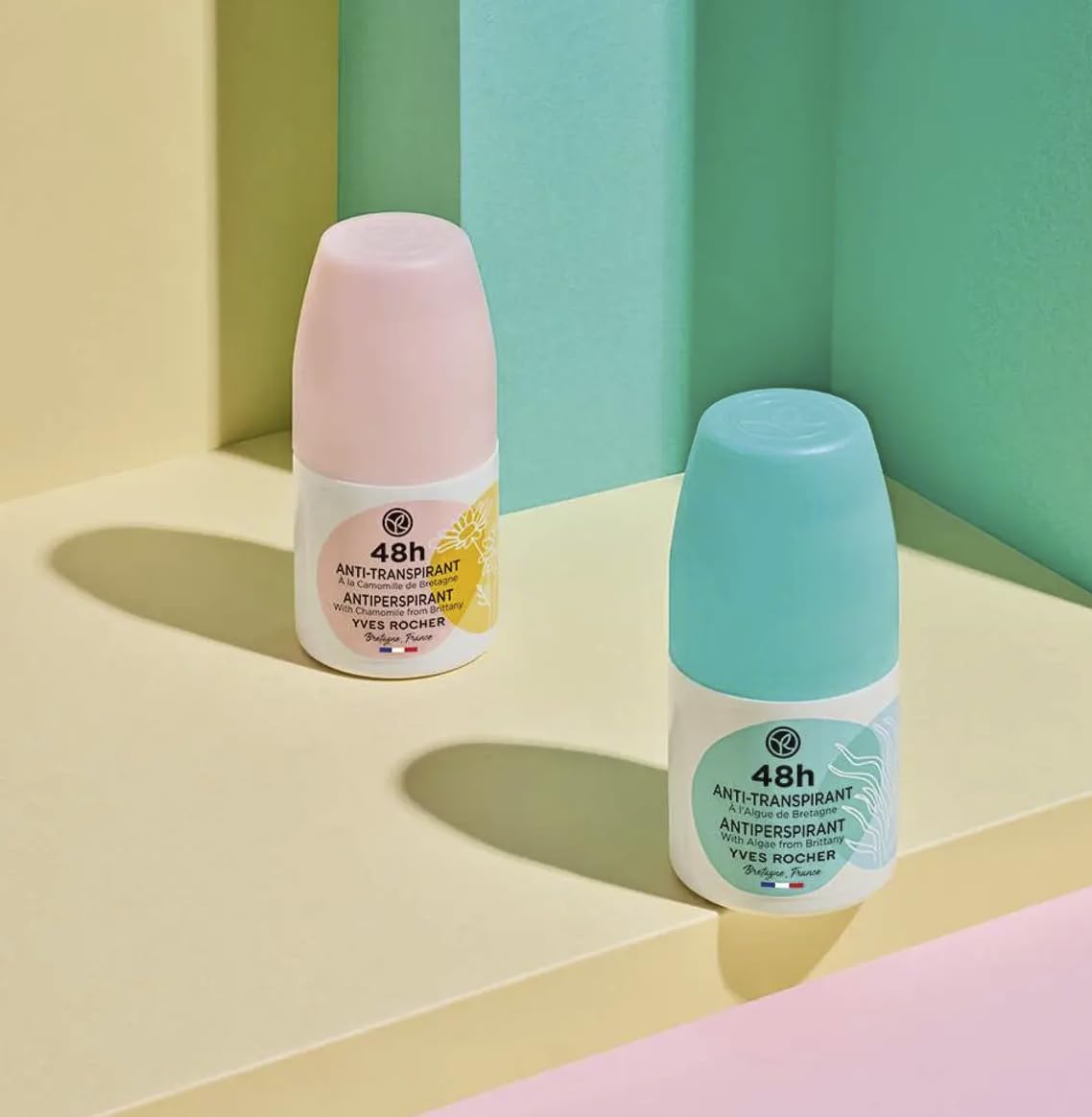 Yves Rocher 48H Antiperspirant Chamomile from Brittany - Long-Lasting Freshness, No White Marks, Gentle on Skin - 50ml / 1.7flOz Beauty and Personal Care Yves Rocher