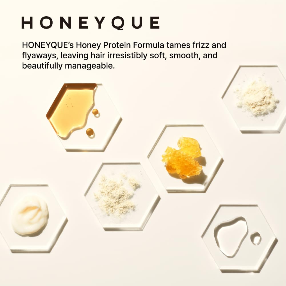 HONEYQUE Night Repair Honey + Protein 2-Way Hair Milk 150mL/5.07 fl. oz | Overnight Leave-In Treatment for Damaged, Frizzy Hair | Manuka Honey Beauty & Personal Care HONEYQUE
