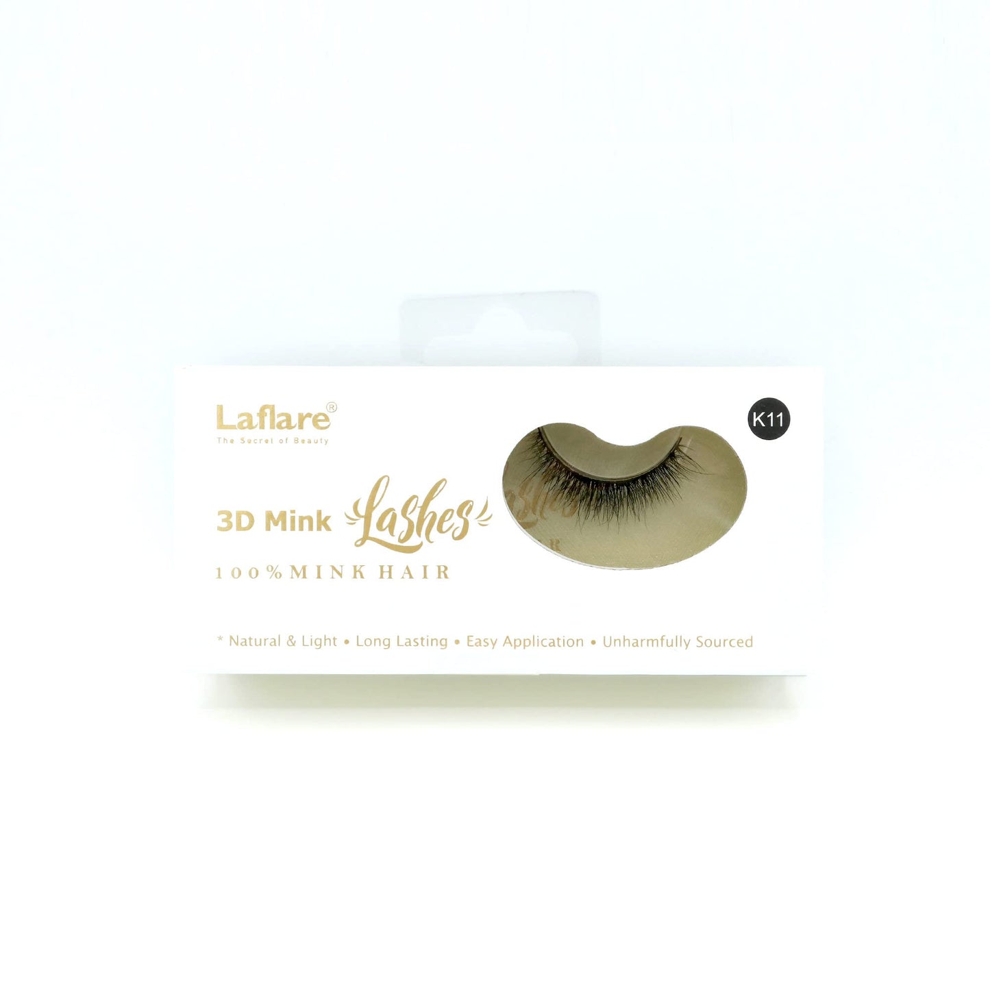 Laflare 3D 100% REAL MINK Eyelashes, Luxurious Hand-made, Light, Natural, Long Lasting, Easy to Apply False Lashes (K11) Beauty & Personal Care Laflare