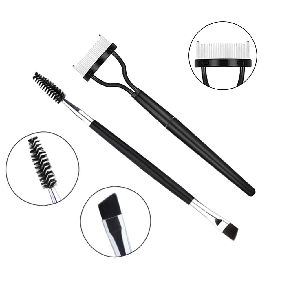 BETURY Eyelash Comb,Eyelashes Separator Curler+ Duo Eyebrow Brush and Spoolie Brush, False Eyelashes Applicator Tool 2PCS Beauty & Personal Care BETURY