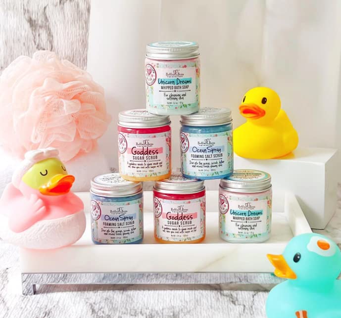 Bella & Bear Unicorn Dreams Whipped Bath Soap - Travel Size 3.2oz mango & pineapple with a hint of vanilla Beauty & Personal Care Bella and Bear