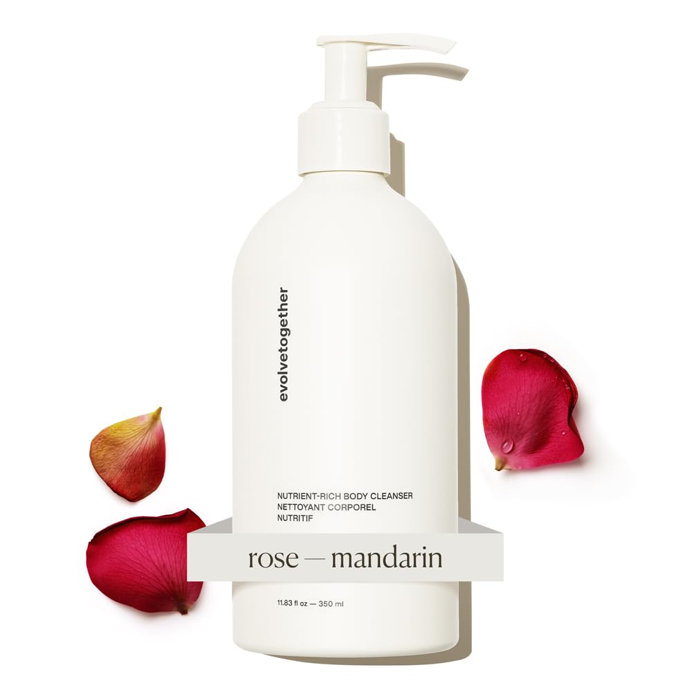 evolvetogether Nutrient-Rich Body Cleanser for Women & Men | Monaco - Dry Rose | Cream-to-Oil Hydration, Gently Cleanses | Vegan, Cruelty-Free Beauty & Personal Care evolvetogether