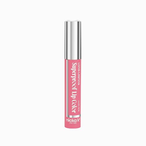 NICKA K NEW YORK Superproof Long-Lasting Lip Color, High Performance, Full Pigment, Glossy Finish (Lilac Pink) Beauty & Personal Care NICKA K NEW YORK