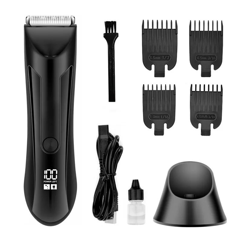 QDKVTNDJZ Hair Clippers for Men, Body Trimmer Shaver for Women for Groin Pubic Replaceable Blade Groomer Electric Razor Waterproof Beauty and Personal Care QDKVTNDJZ