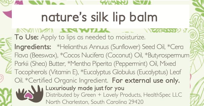 Green Cheek Nature's Silk Lip Balm, Organic (Brick Red Lip Tint, 1-tube single) Beauty and Personal Care Green + Lovely