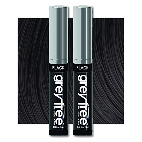 Greyfree Hair Mascara Root Touch-Up for Gray Hair | Precision Hairline Concealer for Brows & Beard | 2 Pack (BLACK/NOIR) Beauty & Personal Care Greyfree