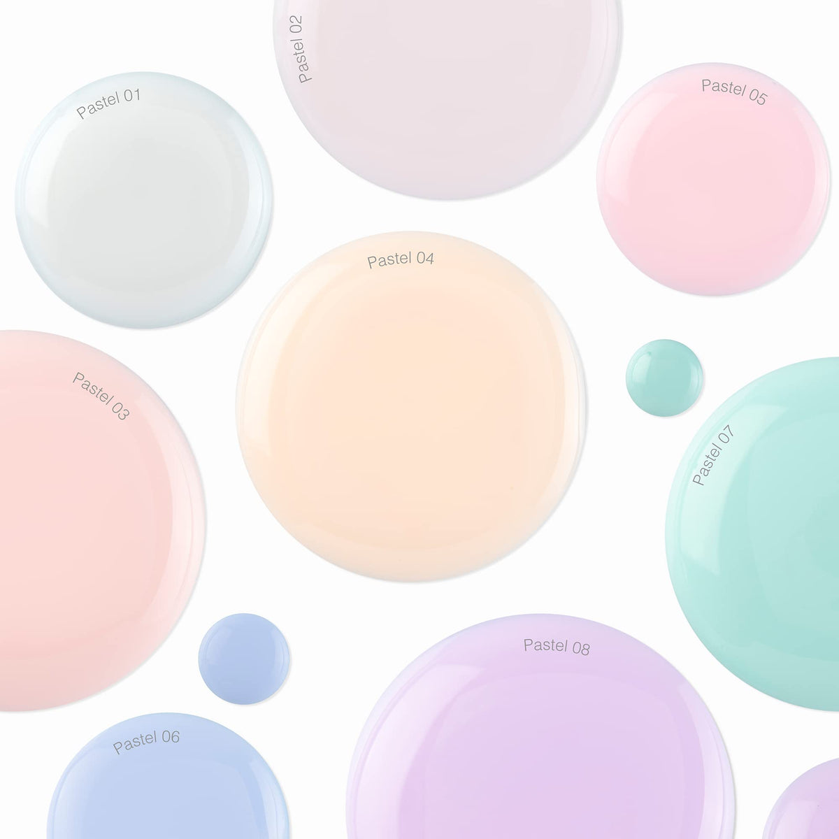 kodi professional Nail Polish Rubber Base Gel 7ml. (0.24 Fl Oz) HARMONY, OPAL, PASTEL, NATURAL, FRENCH LED/UV Coat Soak Off Original (8ml, Pastel05)