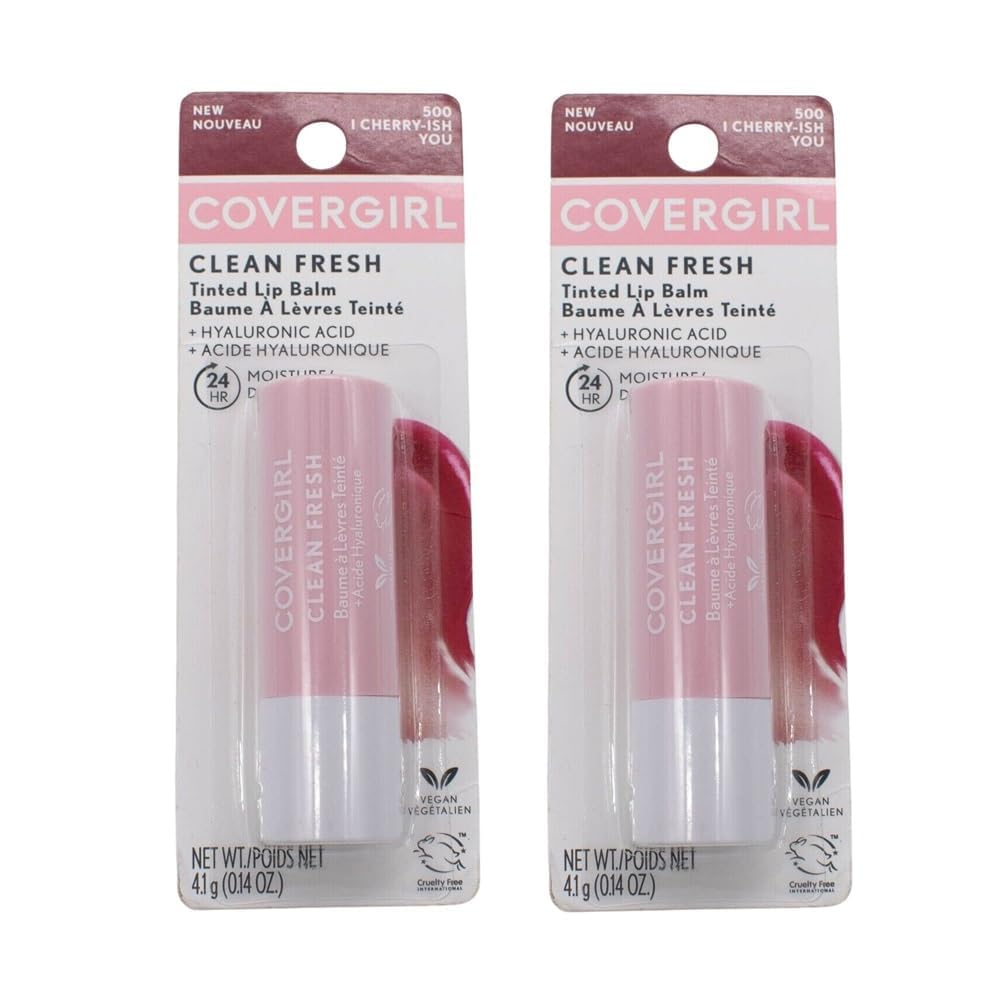 Pack of 2 CoverGirl Clean Fresh Tinted Lip Balm, I Cherry-Ish You 500 Beauty and Personal Care COVERGIRL