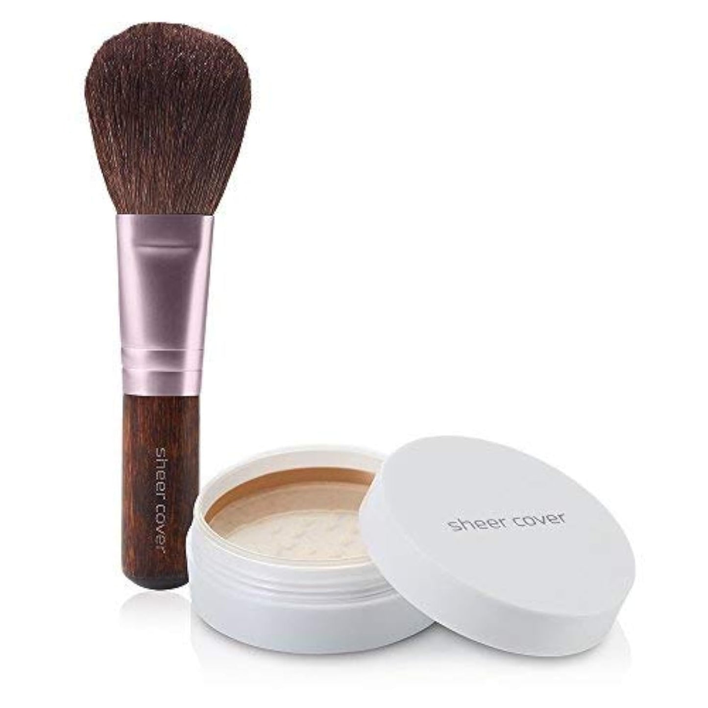 Sheer Cover Perfect Shade Mineral Foundation Makeup Kit w/ Free Brush - Tan Shade - Best Full Coverage Foundation (4 Grams) Beauty & Personal Care Sheer Cover