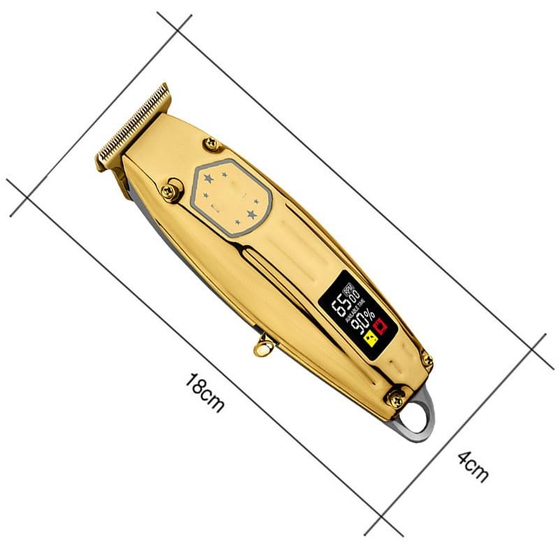 QDKVTNDJZ Hair Clippers for Men, Barber Electric 6500Rpm Lithium Ion Trimmer LCD Display Professional Beard for Full Metal Housing Beauty and Personal Care QDKVTNDJZ